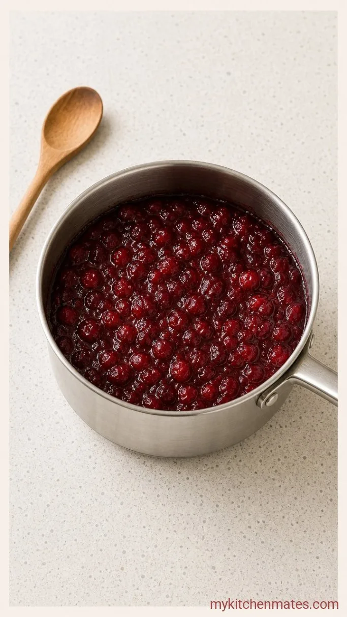 Simple 3-Ingredient Cranberry Sauce Step 2: Thicken the Sauce