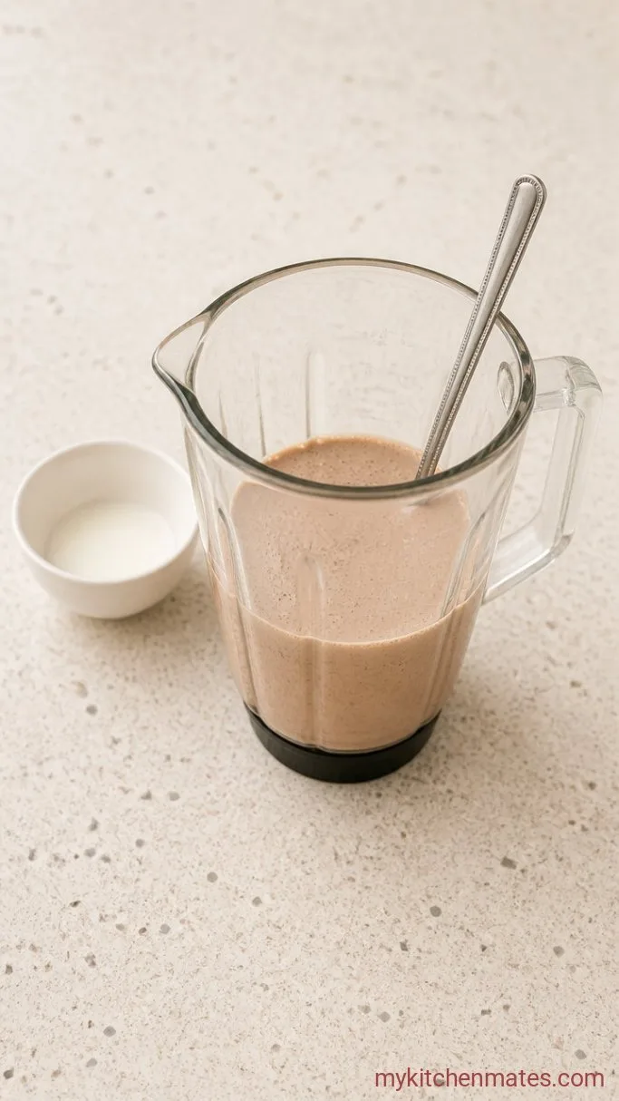5-Minute Biscoff Cookie Milkshake Step 2: Thin It Out