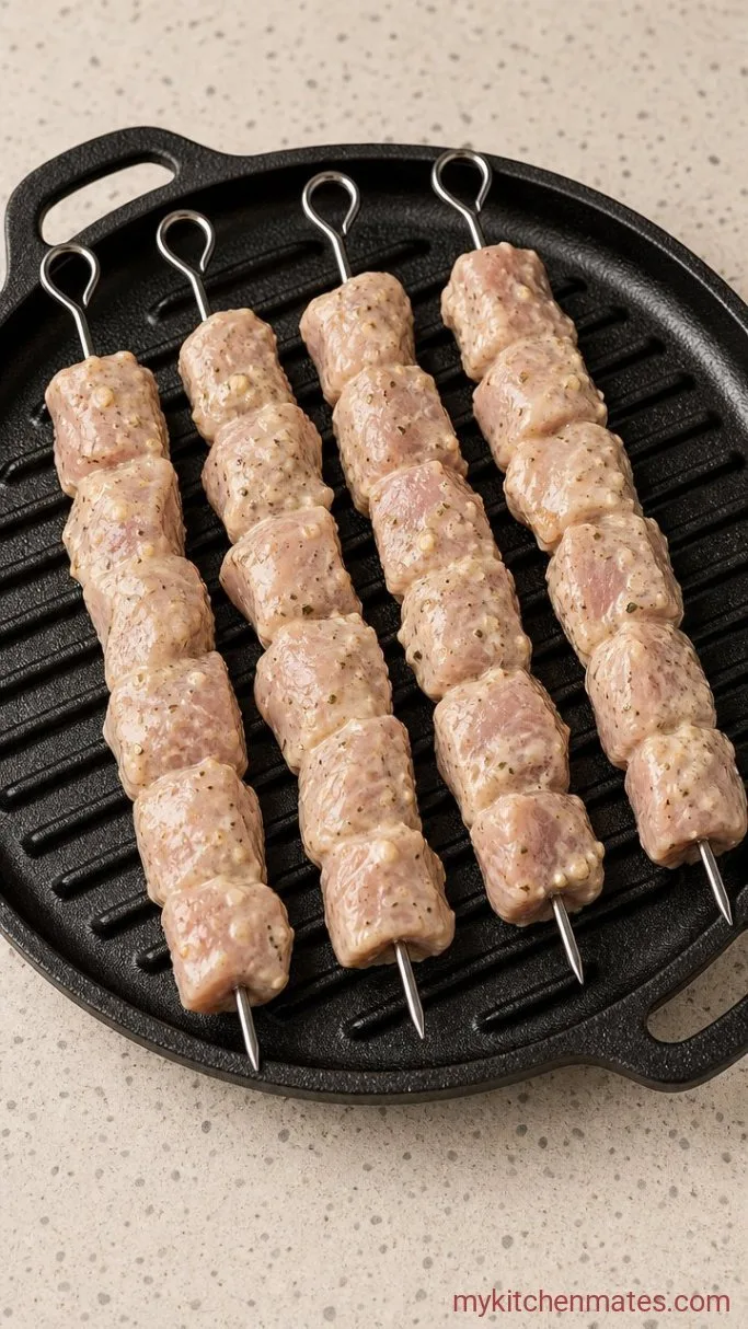 Lemon-Herb Mediterranean Chicken Skewers Step 2: Thread the Skewers