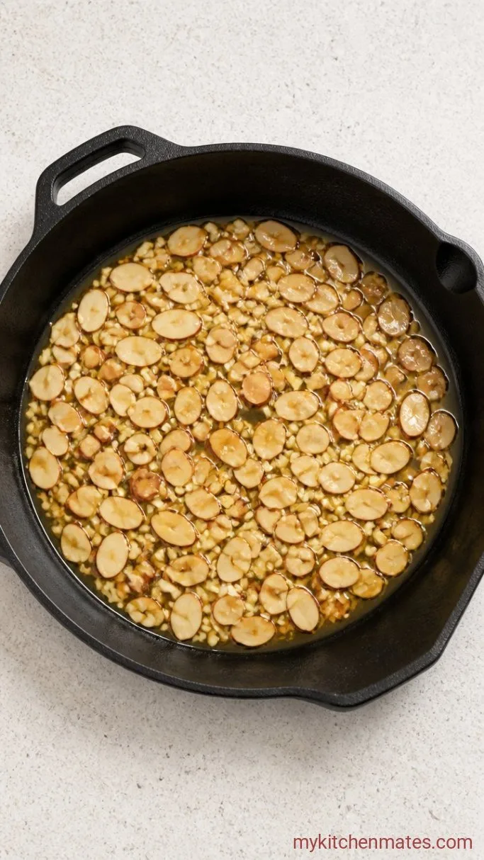Quick Sautéed French Green Beans with Garlic and Almonds Step 2: Toast the Almonds and Garlic