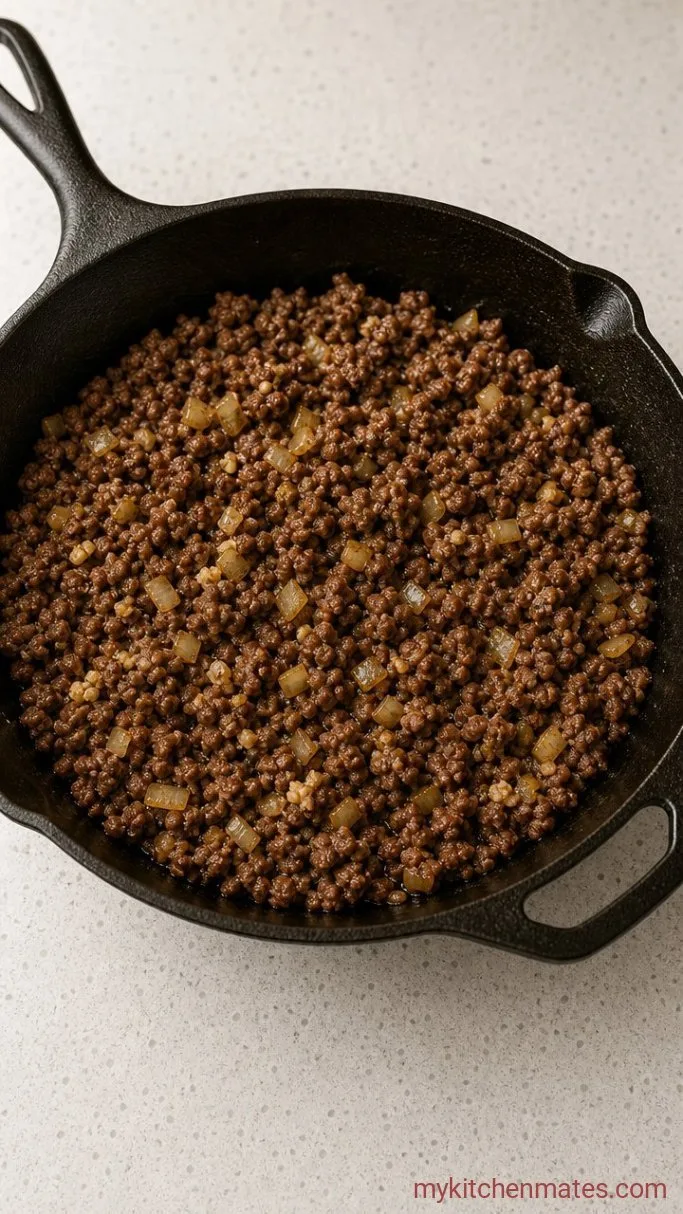 30-Minute One-Pot Ground Beef Mac and Cheese Step 2: Toast the Aromatics