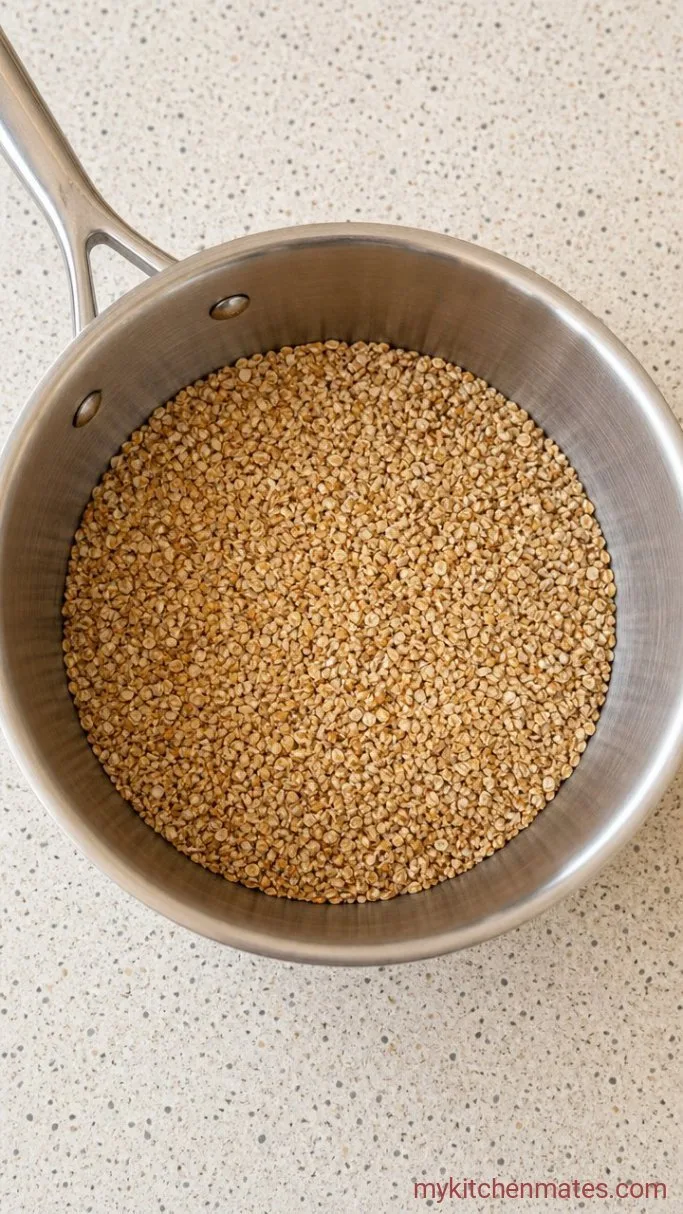 Savory Mushroom Parmesan Steel-Cut Oatmeal Step 2: Toast the Oats
