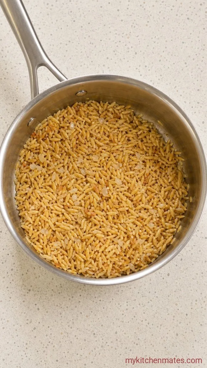 Step 2: Toast the Orzo