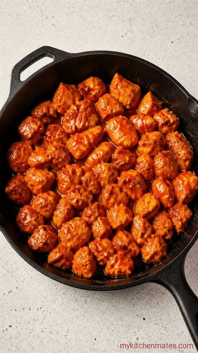 20-Minute Buffalo Chicken Tacos Step 2: Toss in Buffalo Sauce