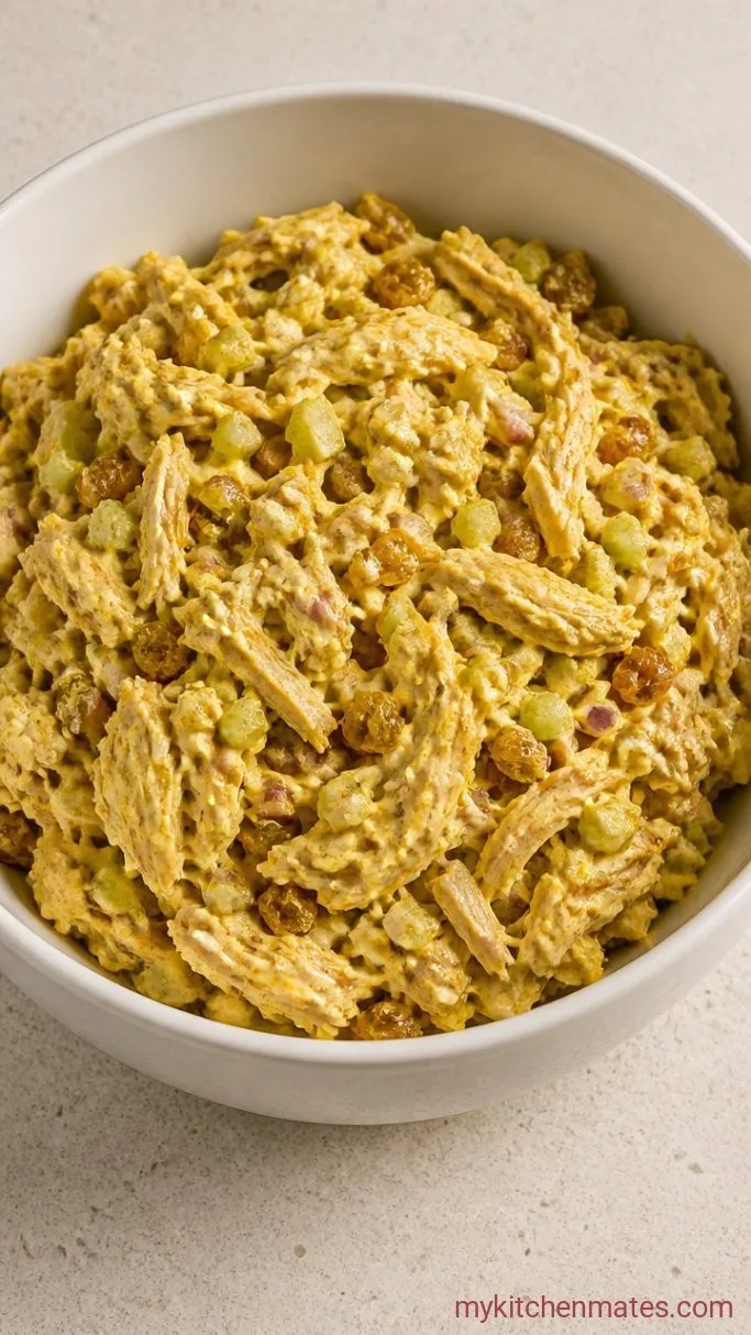 15-Minute Creamy Curry Chicken Salad Step 2: Toss the Chicken and Crunch