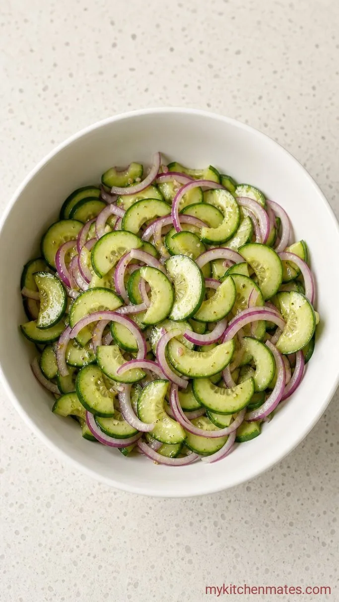 Step 2: Toss the Cucumber and Onion