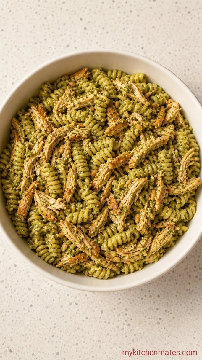 Step 2: Toss the Pasta with Pesto and Chicken