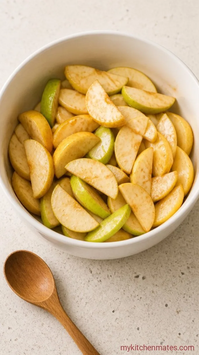 Apple Pear Pie with a Flaky Butter Crust Step 2: Toss the Spiced Fruit Filling