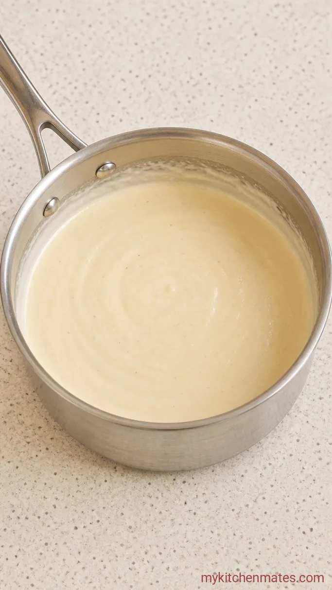 Creamy High-Protein Alfredo Sauce (No Heavy Cream, 5 Minutes) Step 2: Warm the Sauce