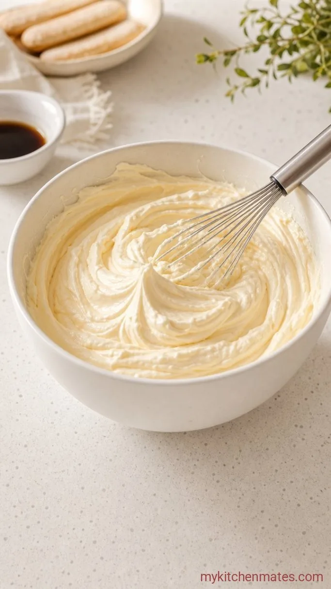 No-Bake Gluten Free Tiramisu Step 2: Whip the Mascarpone Cream