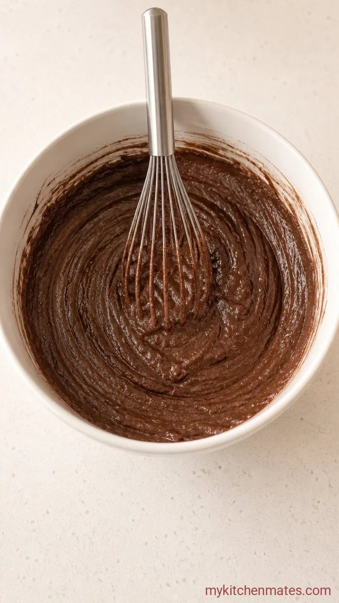 One-Bowl Sugar Free Chocolate Cake Step 2: Whisk in the Dry Ingredients