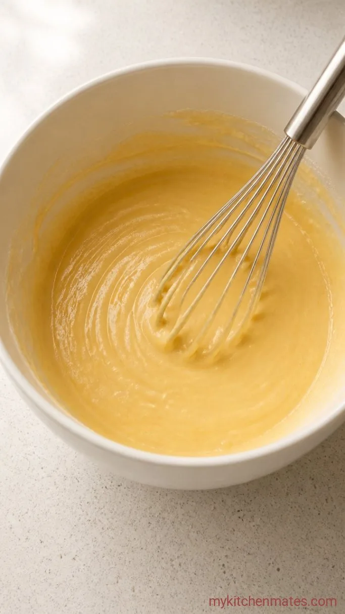 Step 2: Whisk in the Eggs and Vanilla
