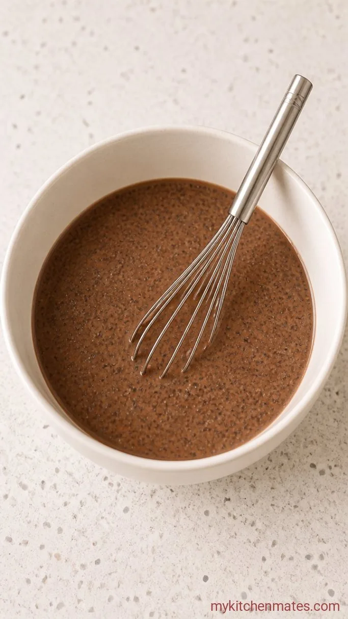 Creamy 4-Ingredient Chocolate Chia Pudding Step 2: Whisk in the Liquids