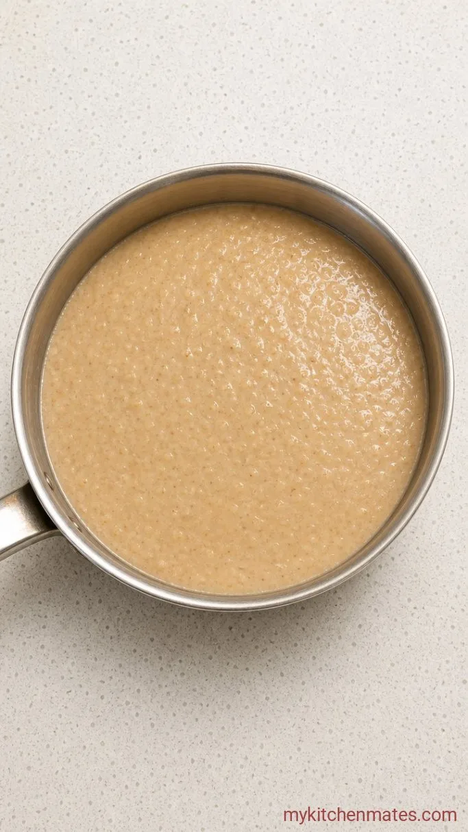 Creamy Peanut Butter Protein Oatmeal Step 2: Whisk in the Protein
