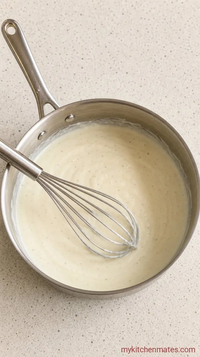 5-Ingredient Greek Yogurt Alfredo Sauce Step 2: Whisk in the Yogurt