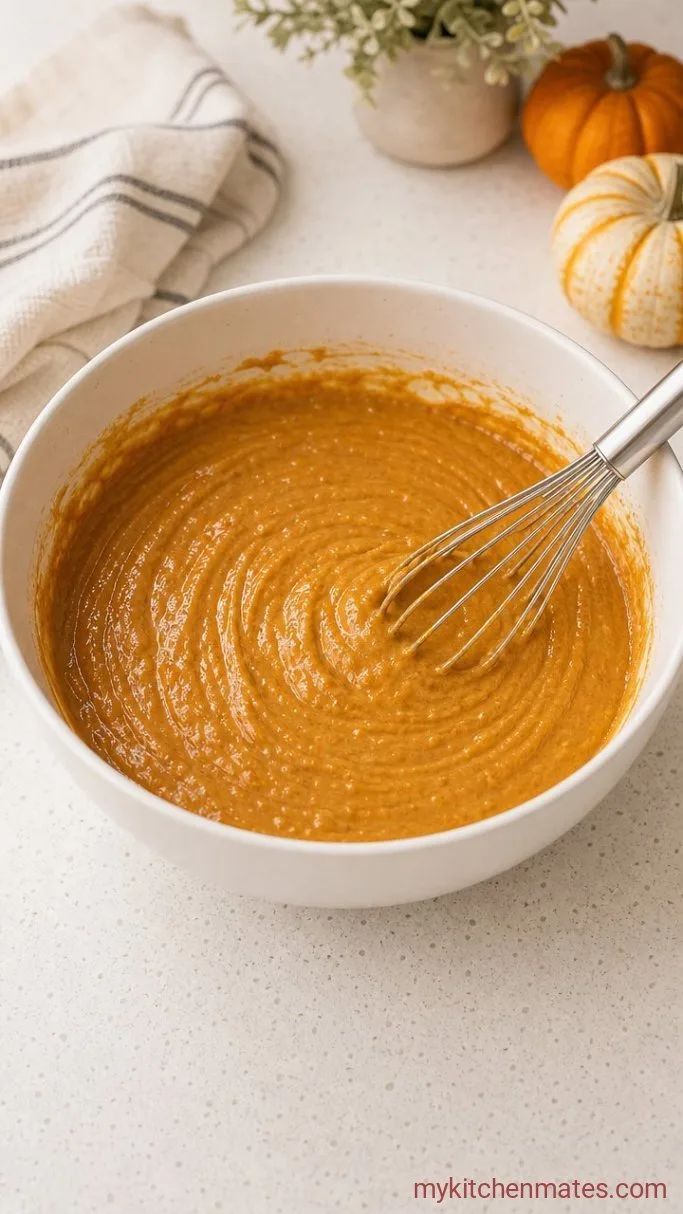 Spiced Pumpkin Coffee Cake with a Buttery Crumb Step 2: Whisk the Batter