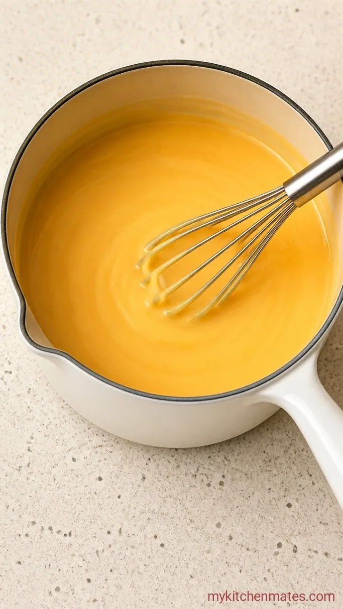 One-Pan BBQ Chicken Mac and Cheese Step 2: Whisk the Cheese Sauce