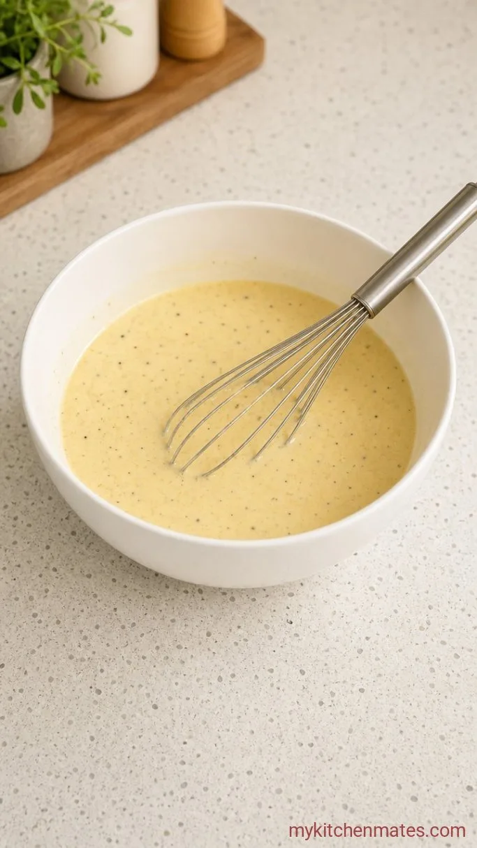 Savory Mushroom and Gruyère Bread Pudding Step 2: Whisk the Custard