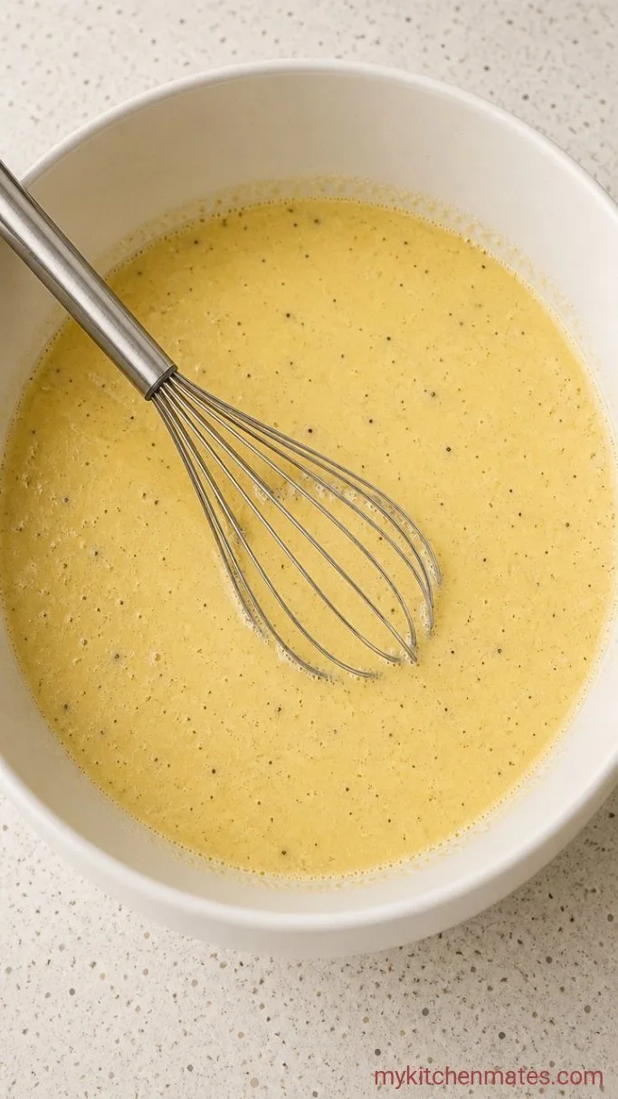 Make-Ahead Sausage Breakfast Casserole Step 2: Whisk the Custard