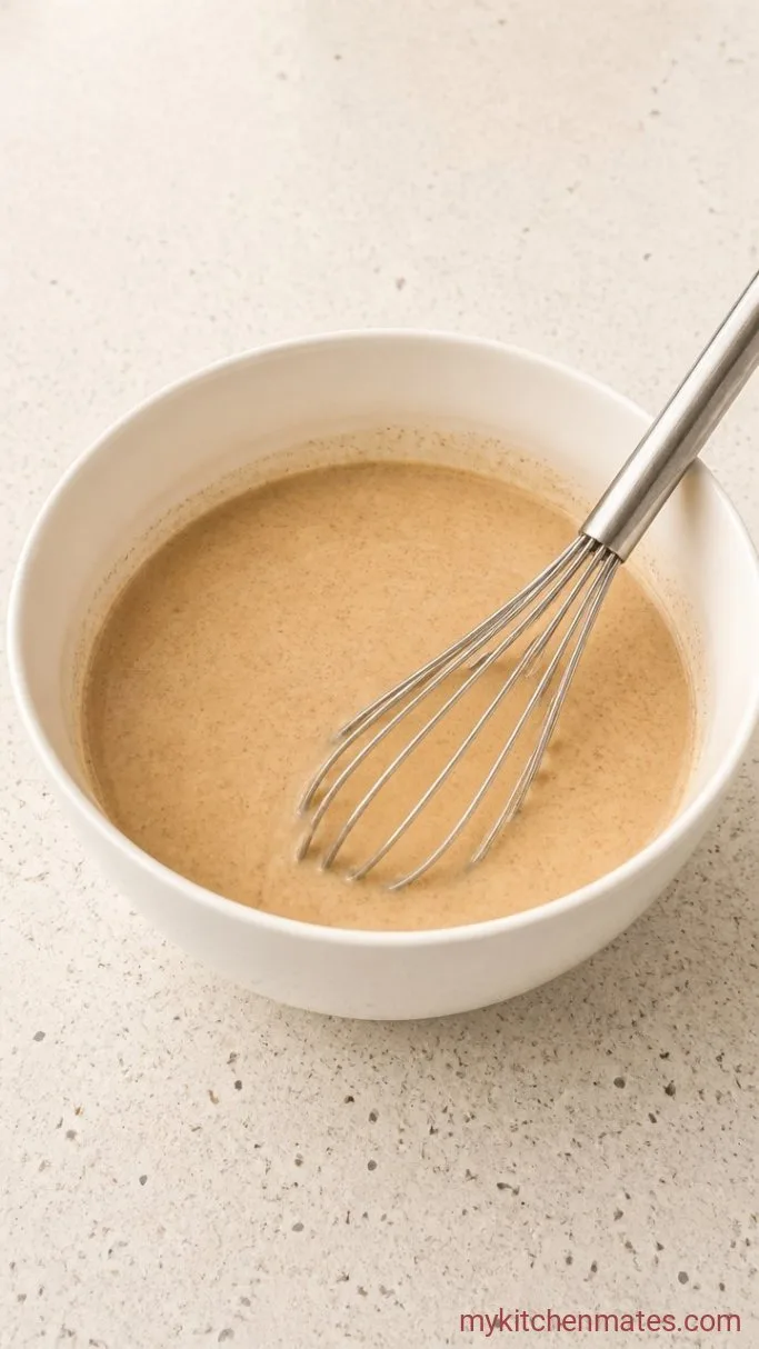 Overnight Vegan French Toast Casserole Step 2: Whisk the Custard