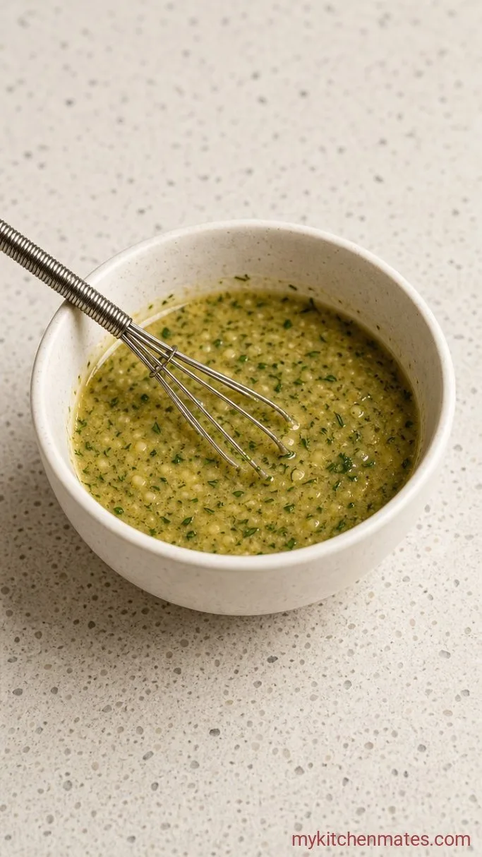 25-Minute Salmon Quinoa Bowl with Lemon Herb Dressing Step 2: Whisk the Dressing