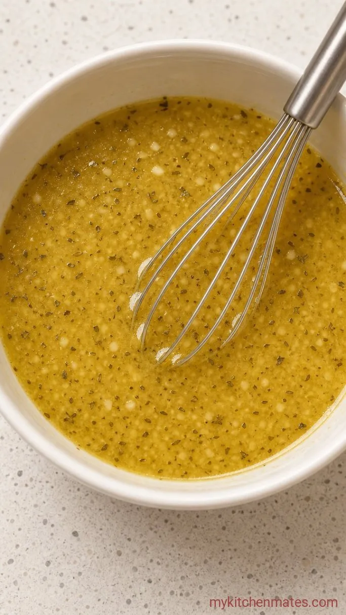 Greek Pasta Salad with Feta and Lemon Dressing Step 2: Whisk the Dressing