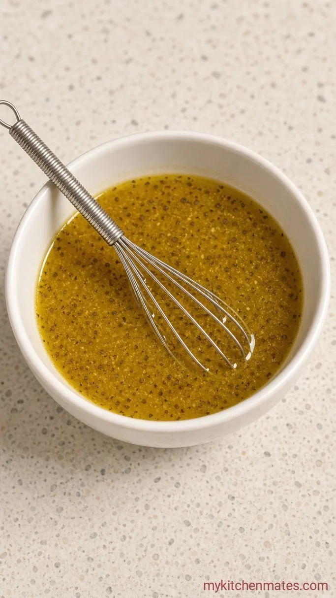 Quick & Fresh Pasta Salad with Mozzarella Balls Step 2: Whisk the Dressing