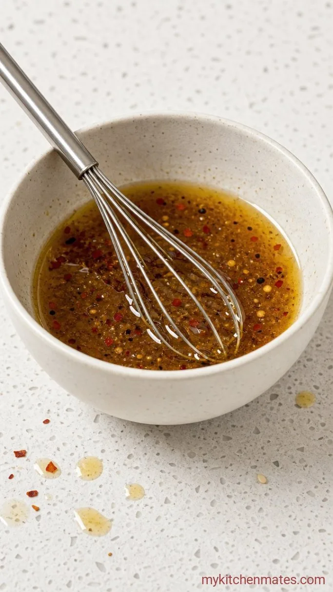 Sweet and Tangy Marinated Cucumber Salad Step 2: Whisk the Dressing