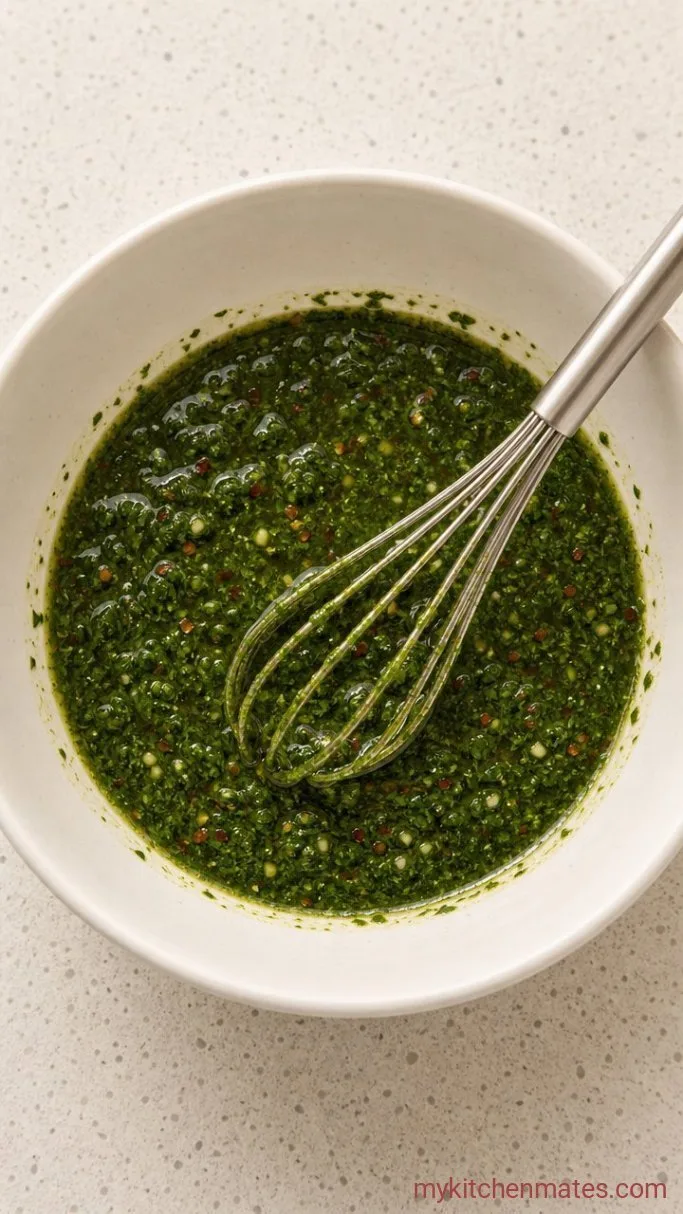 Bright and Herby Chimichurri Sauce (Ready in 5 Minutes) Step 2: Whisk the Dressing