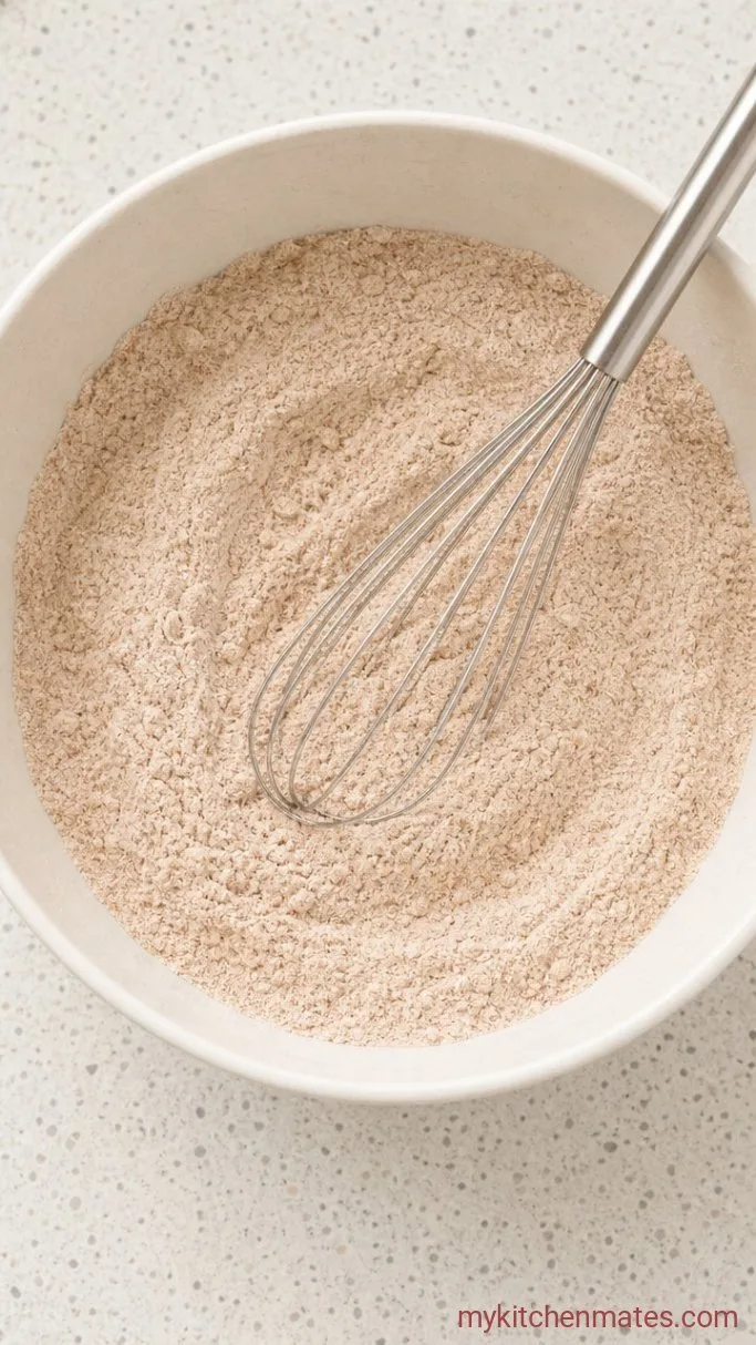 Moist Cottage Cheese Carrot Cake Muffins Step 2: Whisk the Dry Ingredients