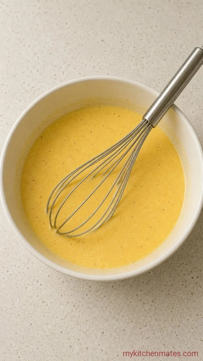 Fluffy Crustless Quiche with Cottage Cheese Step 2: Whisk the Egg Base