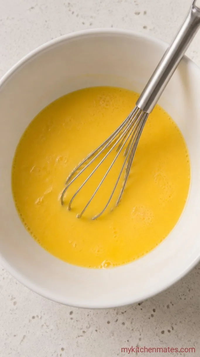 Make-Ahead Paleo Breakfast Casserole with Sausage and Sweet Potatoes Step 2: Whisk the Eggs