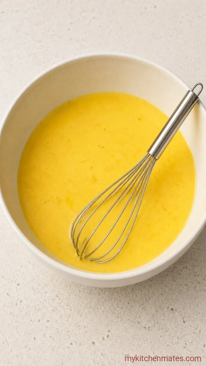 One-Dish Cheesy Hashbrown Egg Bake Step 2: Whisk the Eggs