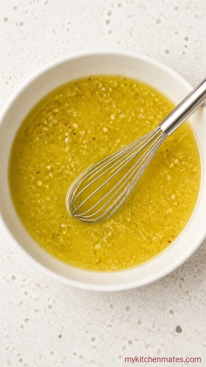 Bright & Easy Spinach Pasta Salad with Cherry Tomatoes and Feta Step 2: Whisk the Lemon Dressing
