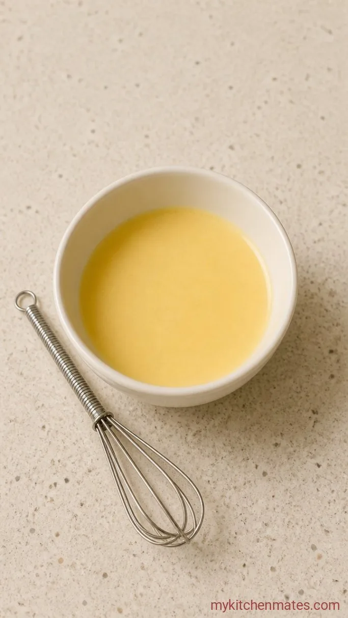 Quick Angel Hair Pasta Salad with Lemon Vinaigrette Step 2: Whisk the Lemon Vinaigrette