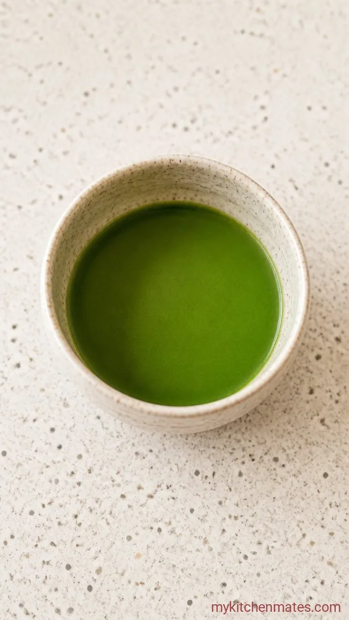 Blueberry Matcha Latte Step 2: Whisk the Matcha