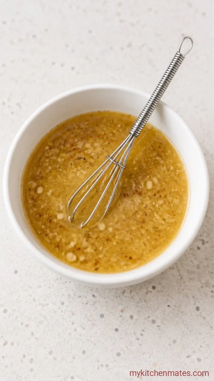 Warm Roasted Cabbage Wedge Salad with Mustard Vinaigrette Step 2: Whisk the Mustard Vinaigrette