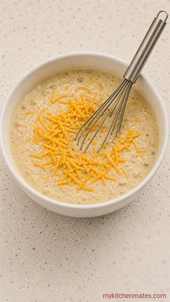 Creamy Crockpot Tuna Noodle Casserole Step 2: Whisk the Sauce Together