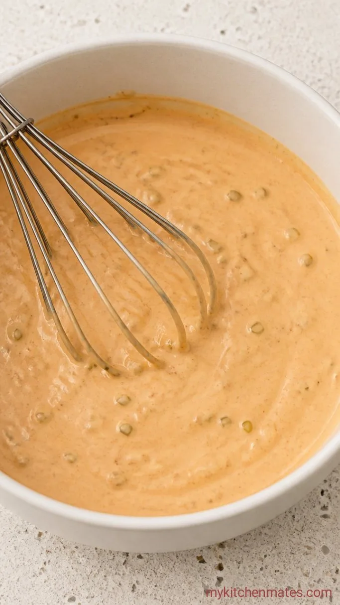 Easy Big Mac Tater Tot Casserole Step 2: Whisk the Special Sauce