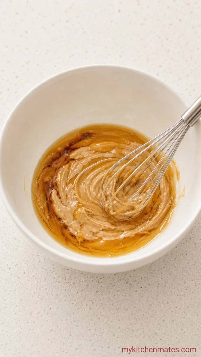 No-Bake Monster Cookie Protein Balls Step 2: Whisk the Wet Base