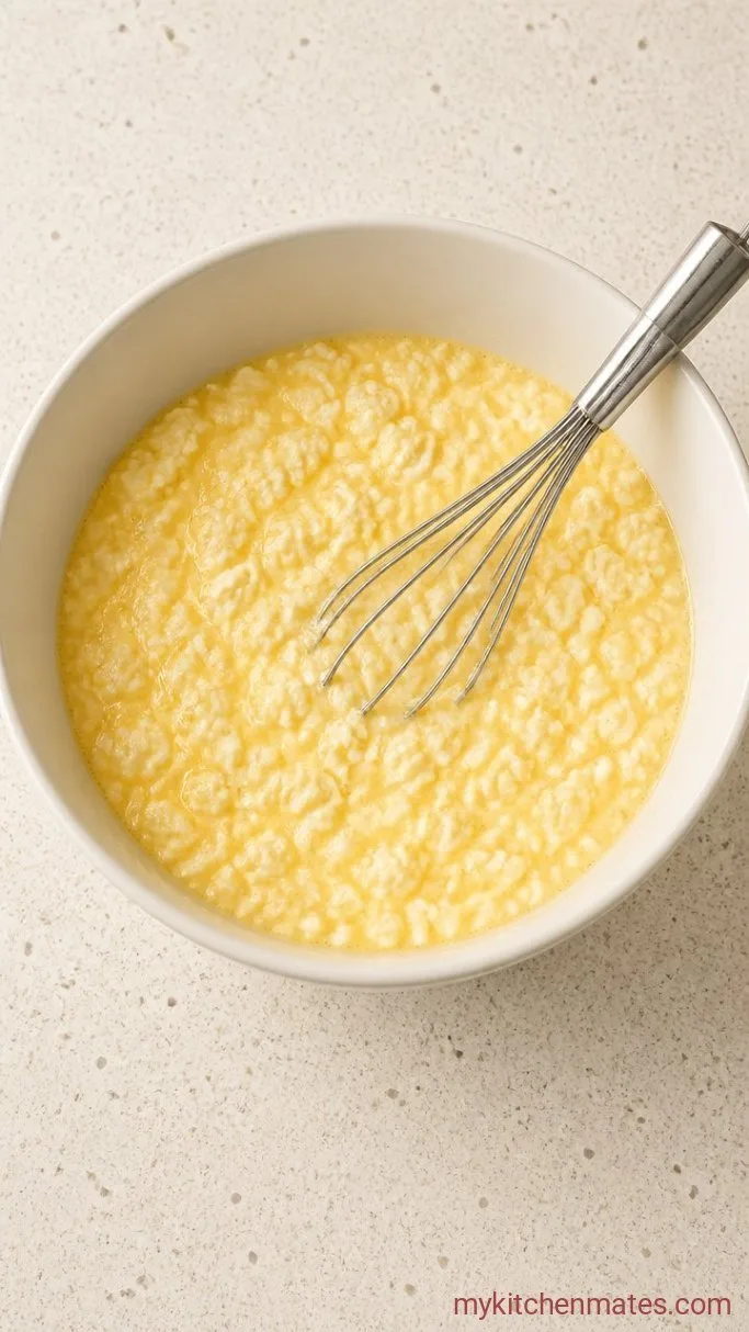 Fluffy Cottage Cheese Breakfast Biscuits (High Protein) Step 2: Whisk the Wet Ingredients