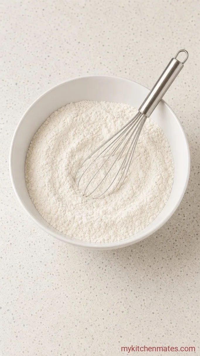 Moist and Tender Sour Cream Banana Bread Step 2: Whisk Together the Dry Ingredients