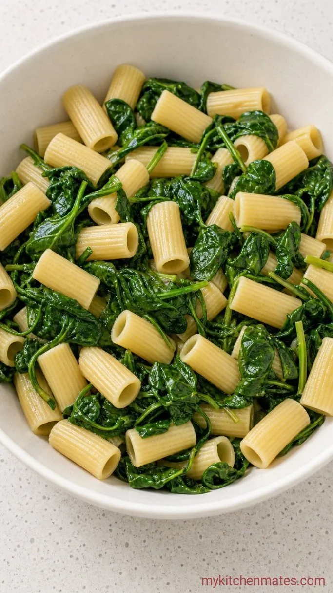 Step 2: Wilt the Spinach with the Pasta