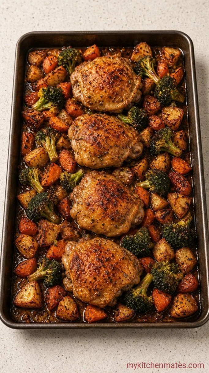 Sheet Pan Lemon Herb Chicken and Veggies Step 3: Add the Broccoli and Continue Roasting