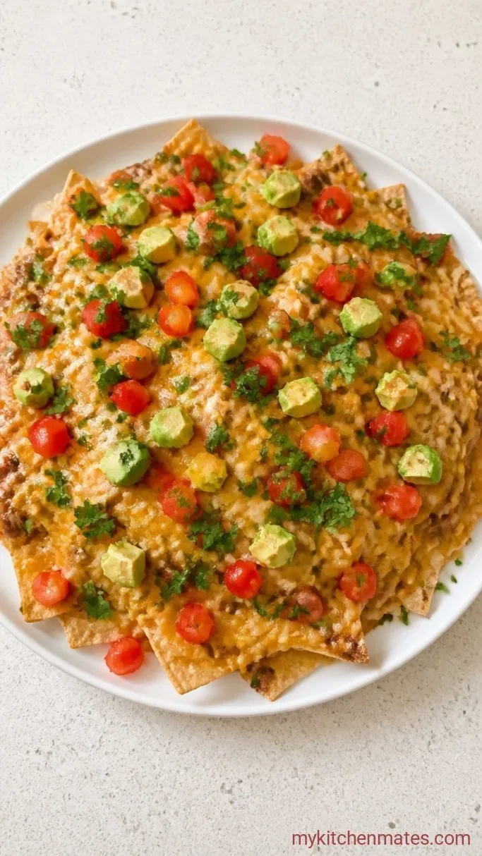 Crispy Air Fryer Nachos in 10 Minutes Step 3: Add the Fresh Toppings
