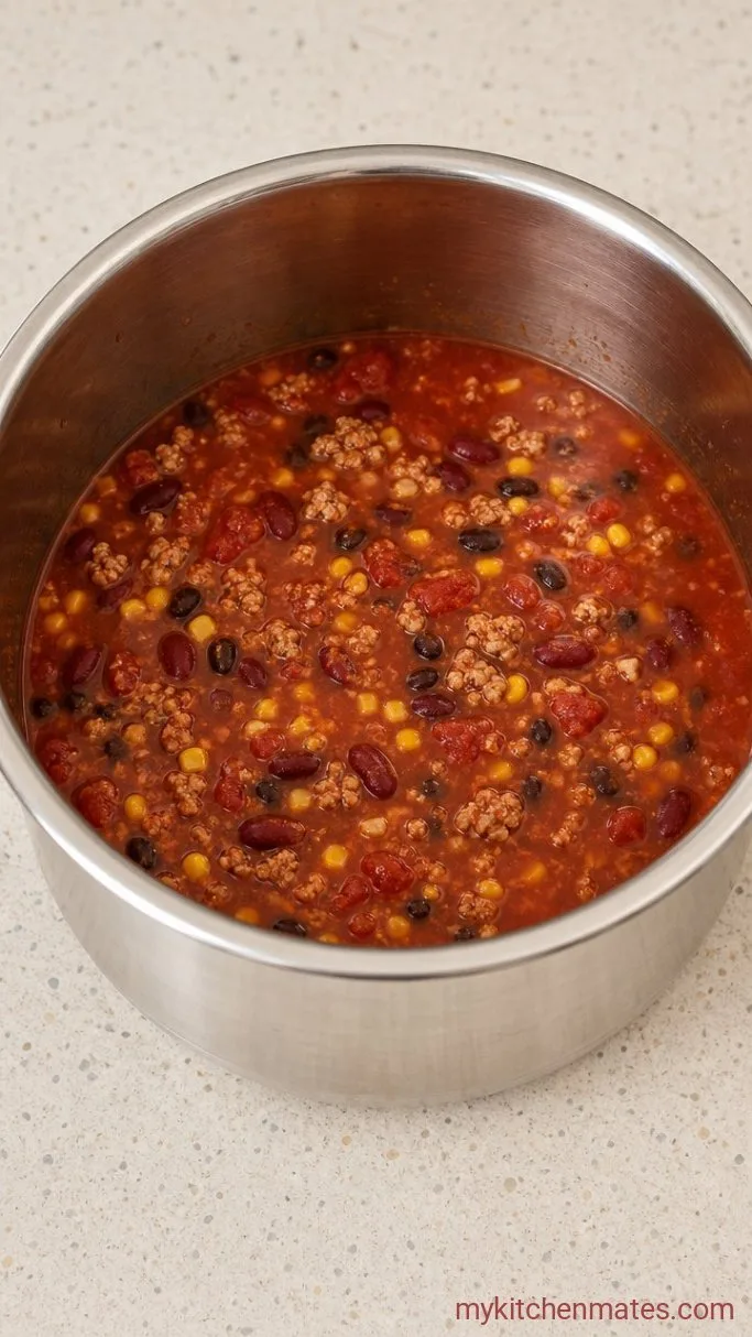 30-Minute Instant Pot Turkey Chili Step 3: Add the Remaining Ingredients and Pressure Cook