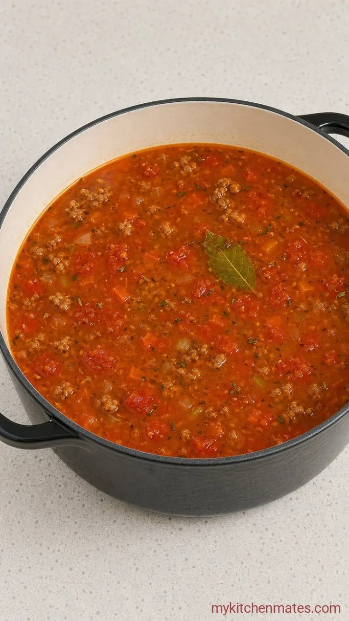 Step 3: Add the Tomatoes and Broth