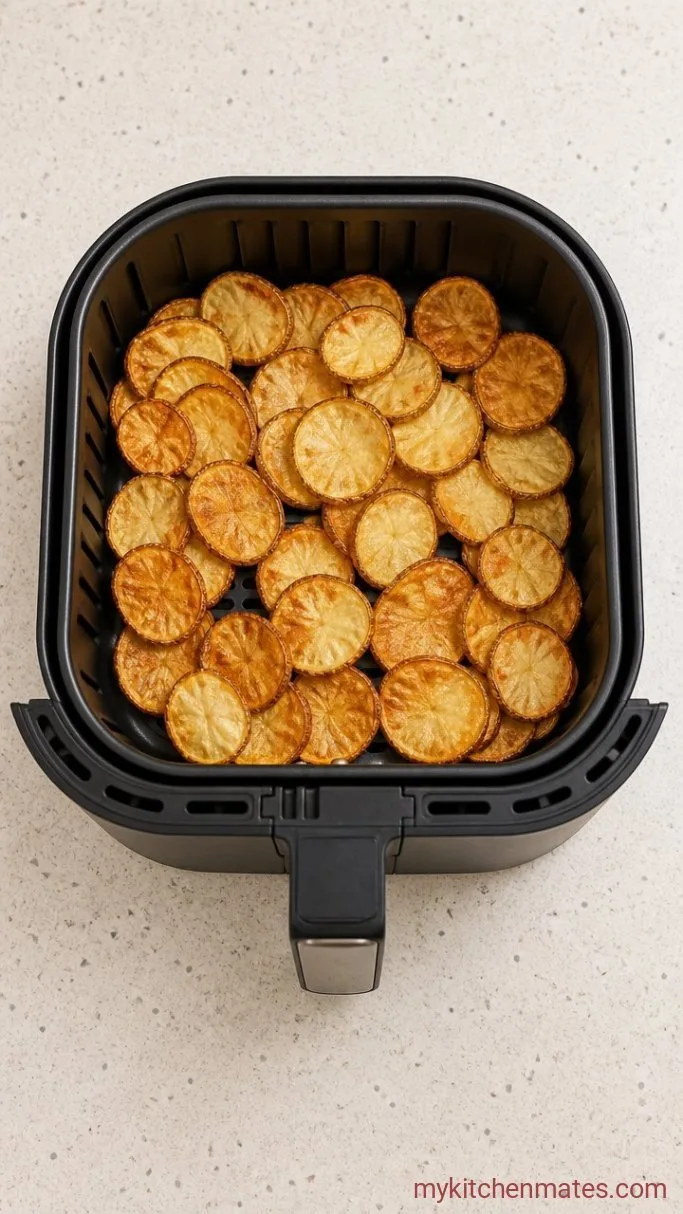 Crispy Air Fryer Potato Chips (Ready in 15 Minutes) Step 3: Air Fry the Chips