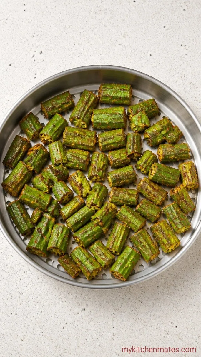 Crispy Air Fryer Okra (No Slime) Step 3: Air Fry the Okra