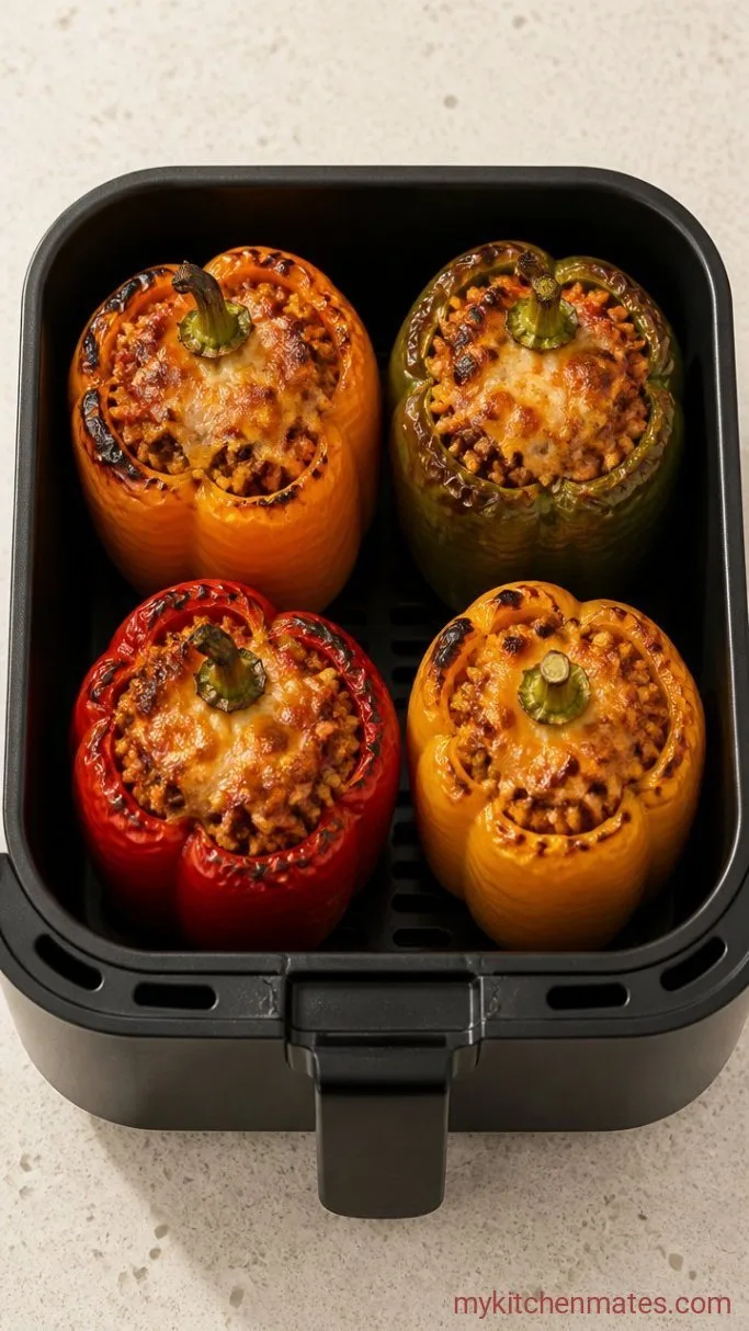 Step 3: Air Fry the Peppers
